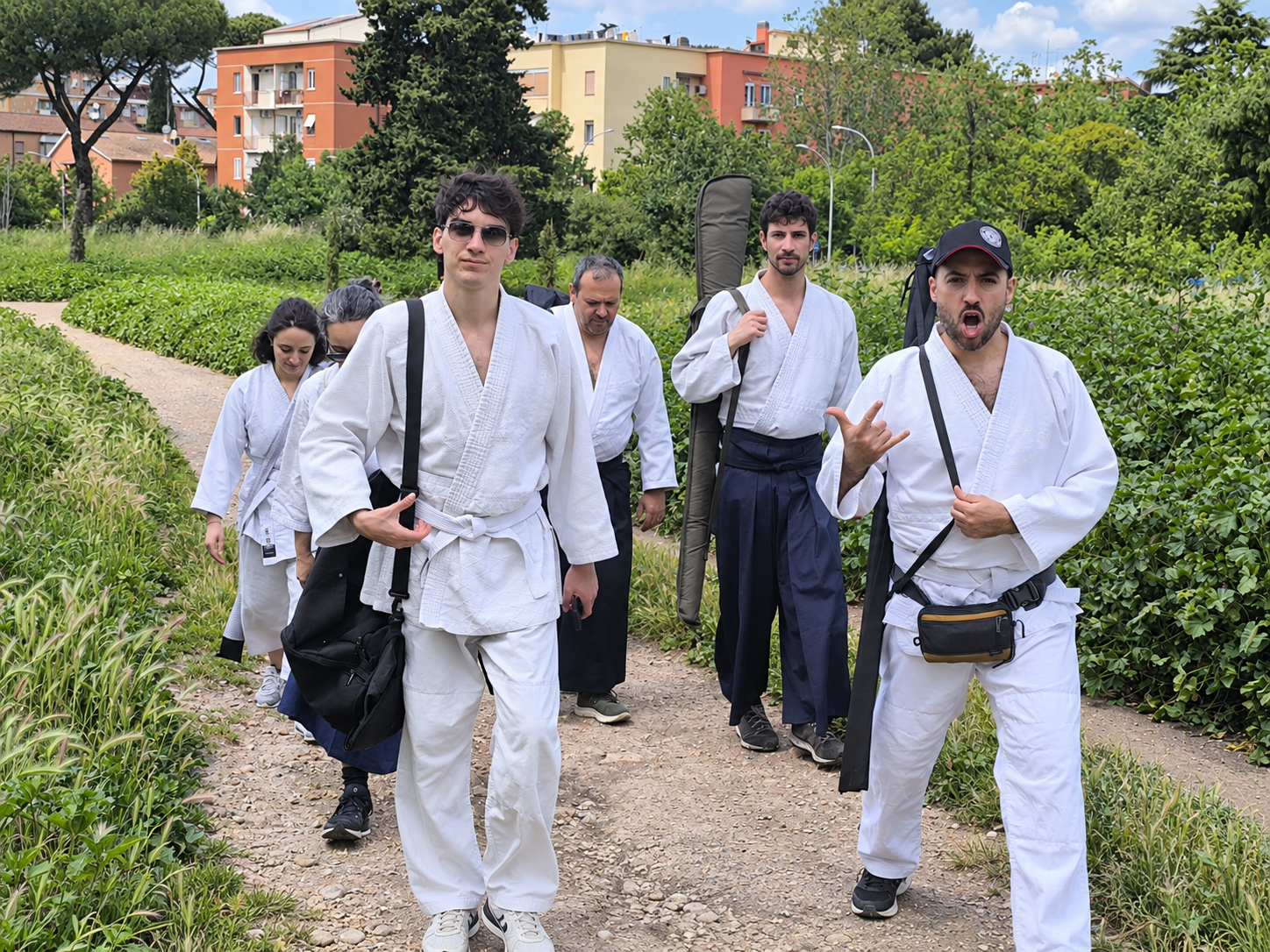Gruppo: un momento reale della vita dello Shochikubai Dojo Roma